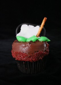 Halloween Witches' Cauldron Cupcakes