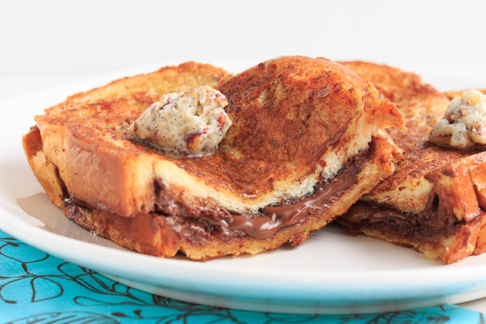 Nutella Stuffed French Toast with Vanilla Pecan Butter