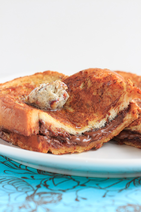 Nutella-and-peanut butter French toast