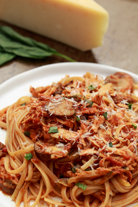 Chicken Cacciatore with Mushrooms and Artichokes