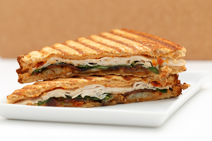 Turkey and Manchego Panini with Sun-dried Tomato Mayo