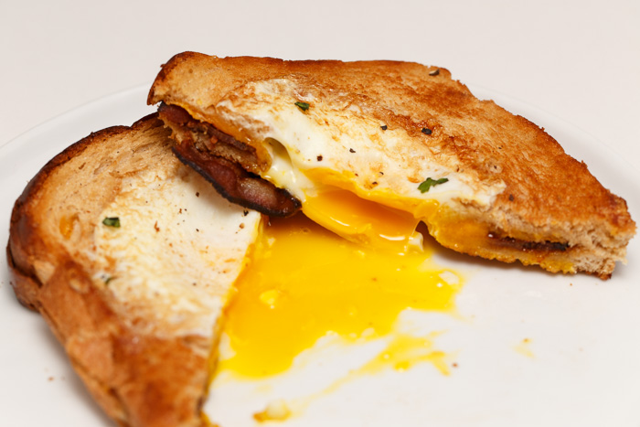 Hobo Egg Grilled Cheese  |  Lemon & Mocha