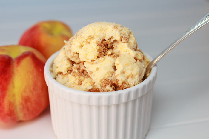 Browned Butter Peach Ice Cream with Graham Cracker Crumble  |  Lemon & Mocha