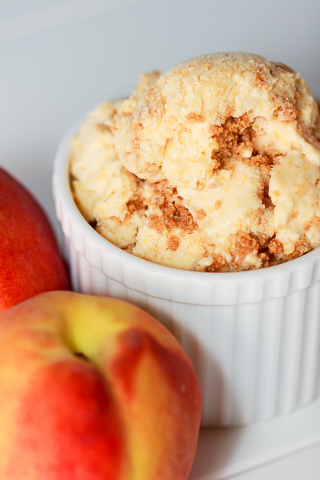 Browned Butter Peach Ice Cream with Graham Cracker Crumble  |  Lemon & Mocha