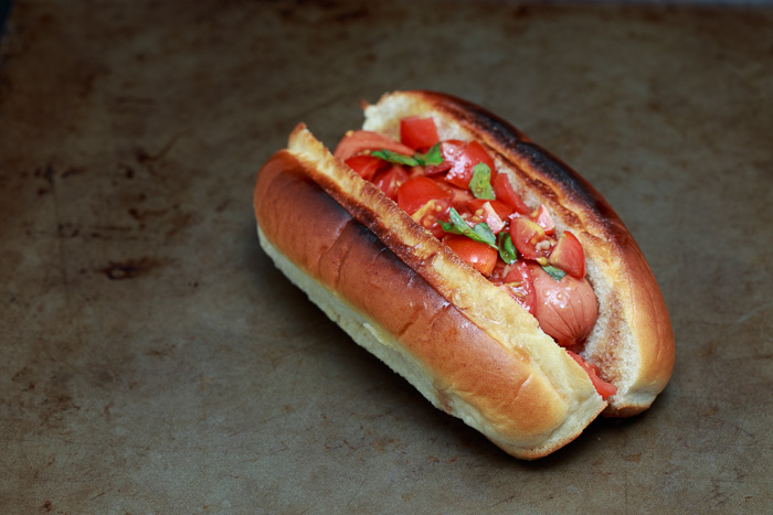 Bruschetta Hot Dogs  |  Lemon & Mocha