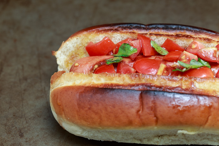 Bruschetta Hot Dogs  |  Lemon & Mocha