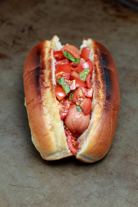 Bruschetta Hot Dogs  |  Lemon & Mocha