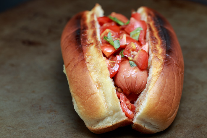 Bruschetta Hot Dogs  |  Lemon & Mocha