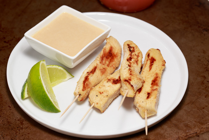 Coconut Lime Chicken Satay with Peanut Sauce  |  Lemon & Mocha