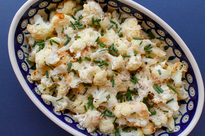 Lemon, Garlic & Parmesan Roasted Cauliflower  |  Lemon & Mocha