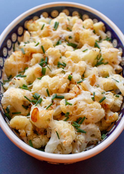 Lemon, Garlic & Parmesan Roasted Cauliflower  |  Lemon & Mocha
