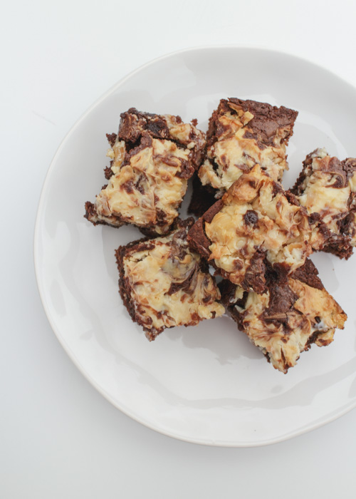 Coconut Cream Cheese Brownies  |  Lemon & Mocha