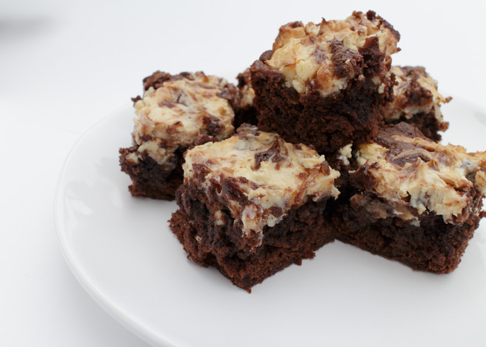 Coconut Cream Cheese Brownies  |  Lemon & Mocha