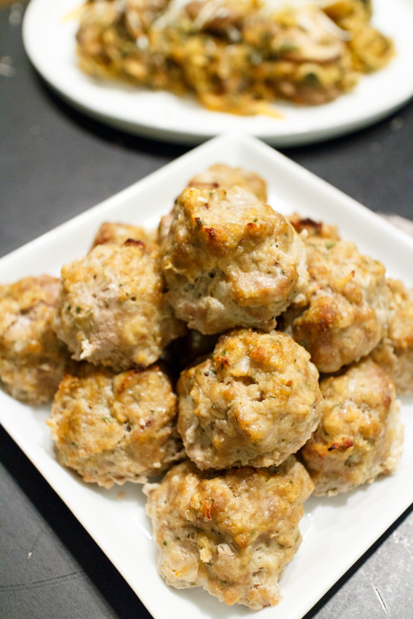 Mini Baked Turkey Meatballs  |  Lemon & Mocha