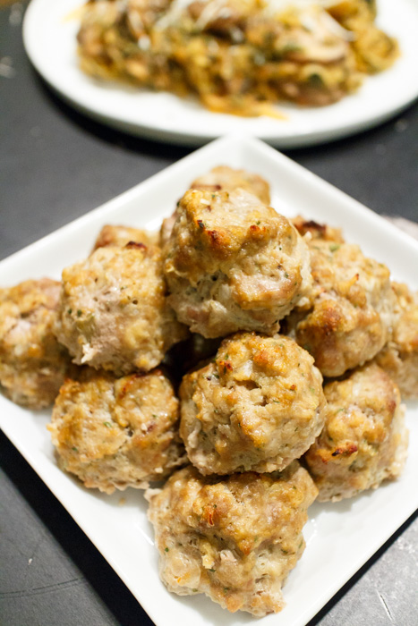 Mini Baked Turkey Meatballs