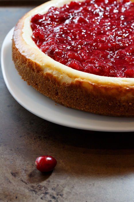 Lemon Cheesecake with a Cranberry Raspberry Compote  |  Lemon & Mocha