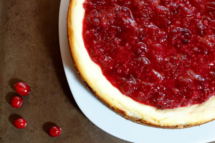 Lemon Cheesecake with a Cranberry Raspberry Compote  |  Lemon & Mocha