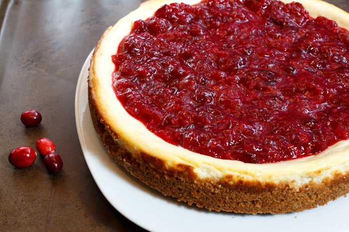 Lemon Cheesecake with a Cranberry Raspberry Compote  |  Lemon & Mocha