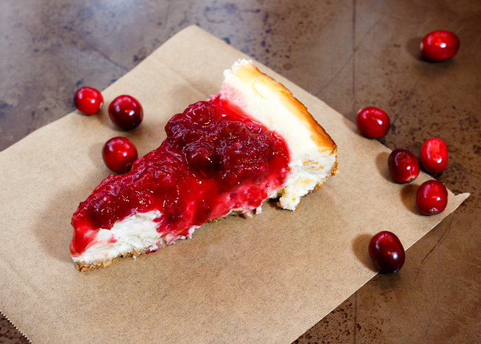 Lemon Cheesecake with a Cranberry Raspberry Compote  |  Lemon & Mocha