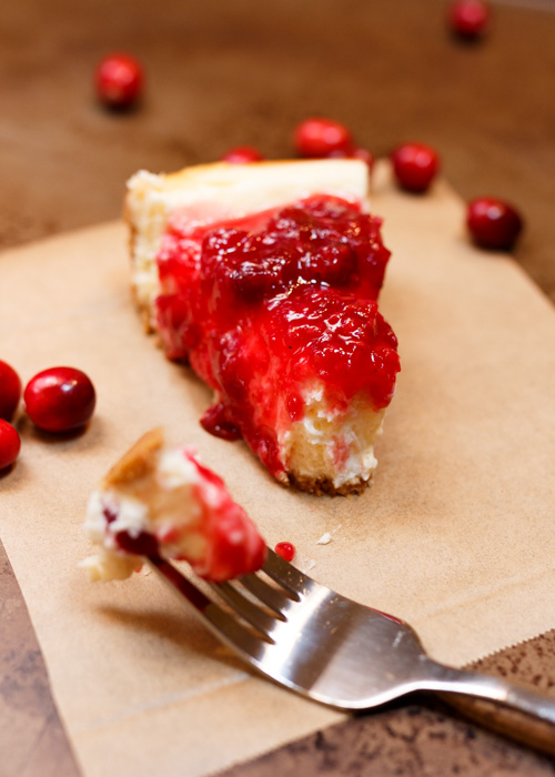 Lemon Cheesecake with a Cranberry Raspberry Compote  |  Lemon & Mocha