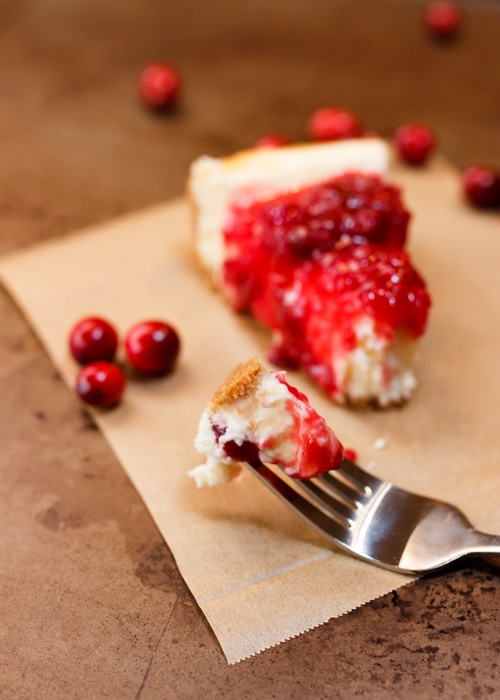 Lemon Cheesecake with a Cranberry Raspberry Compote  |  Lemon & Mocha