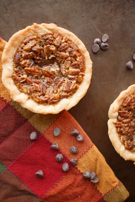 Mini Molten Chocolate Pecan Pies  |  Lemon & Mocha