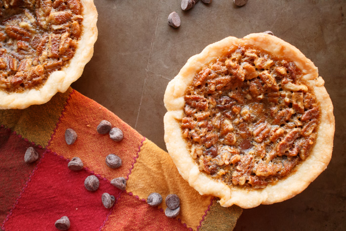 Mini Molten Chocolate Pecan Pies  |  Lemon & Mocha