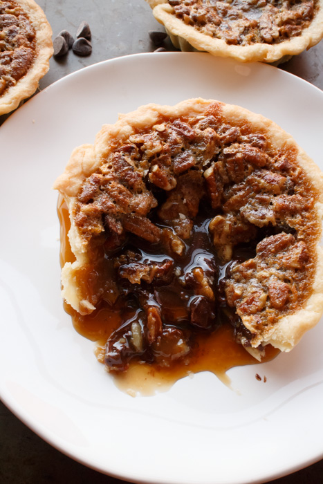 Mini Molten Chocolate Pecan Pies  |  Lemon & Mocha