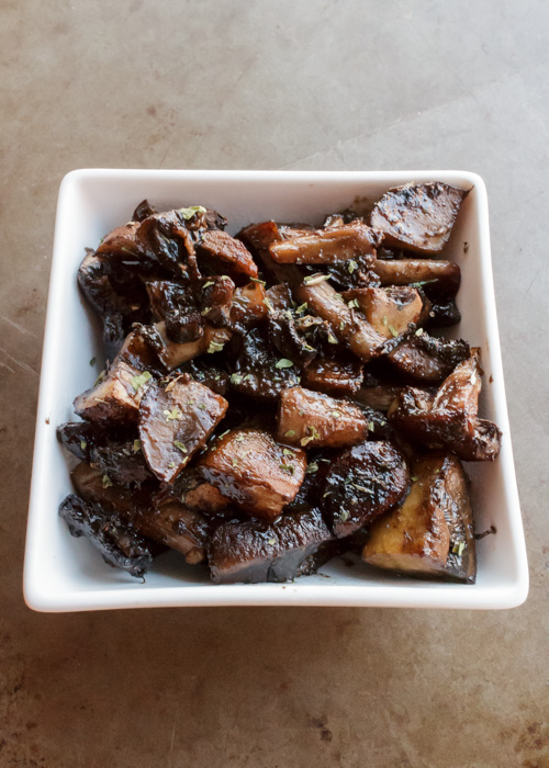 Balsamic Roasted Mushrooms  |  Lemon & Mocha