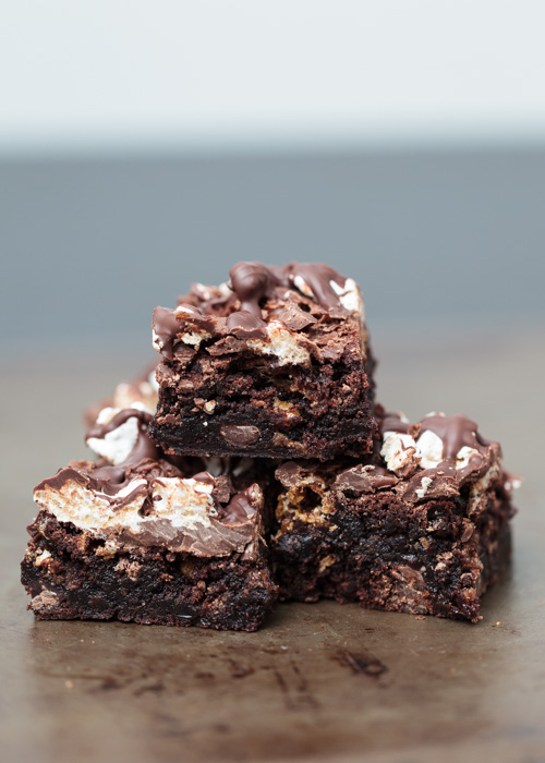 Marshmallow Crunch Chocolate Brownies  |  Lemon & Mocha