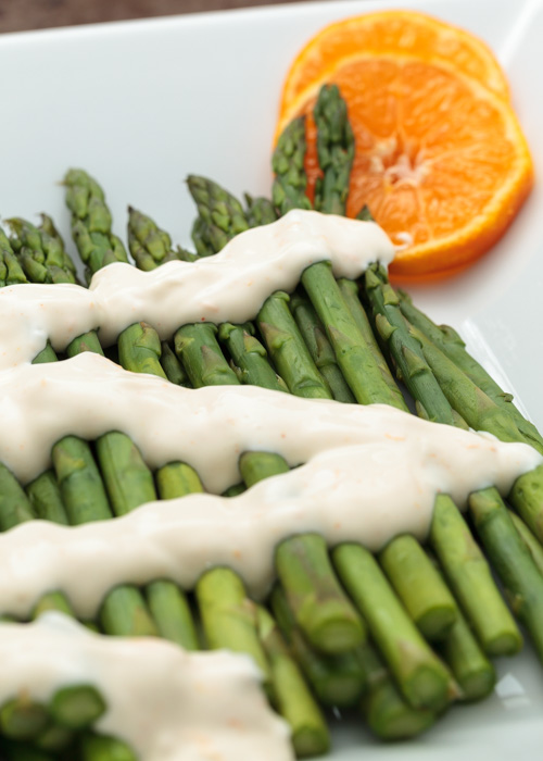 Asparagus with Creamy Orange Sauce  |  Lemon & Mocha