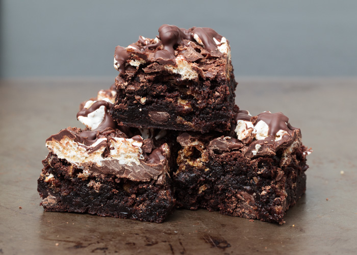 Marshmallow Crunch Chocolate Brownies  |  Lemon & Mocha