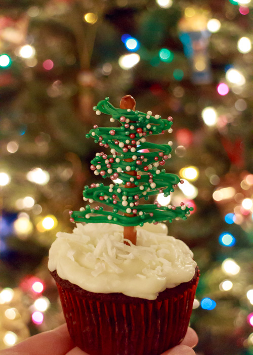 Christmas Tree Cupcakes  |  Lemon & Mocha