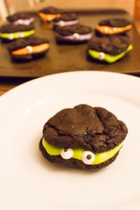 Chocolate Marshmallow Monster Cookie Sandwiches