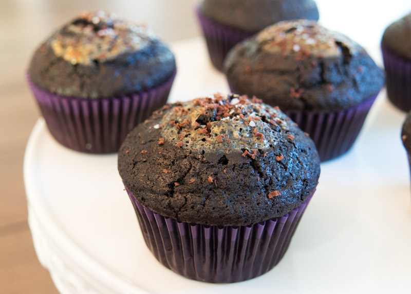 Double Chocolate Salted Caramel Muffins