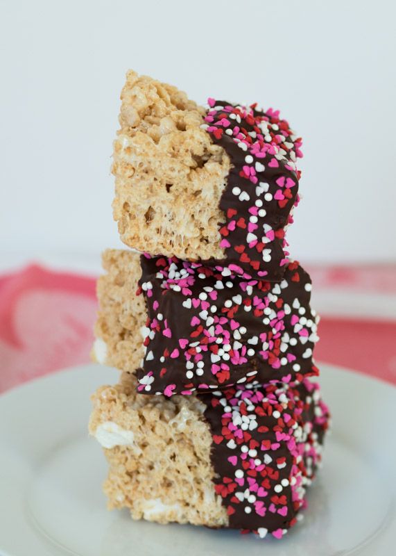 Chocolate Dipped Browned Butter Rice Krispie Treats  |  Lemon & Mocha