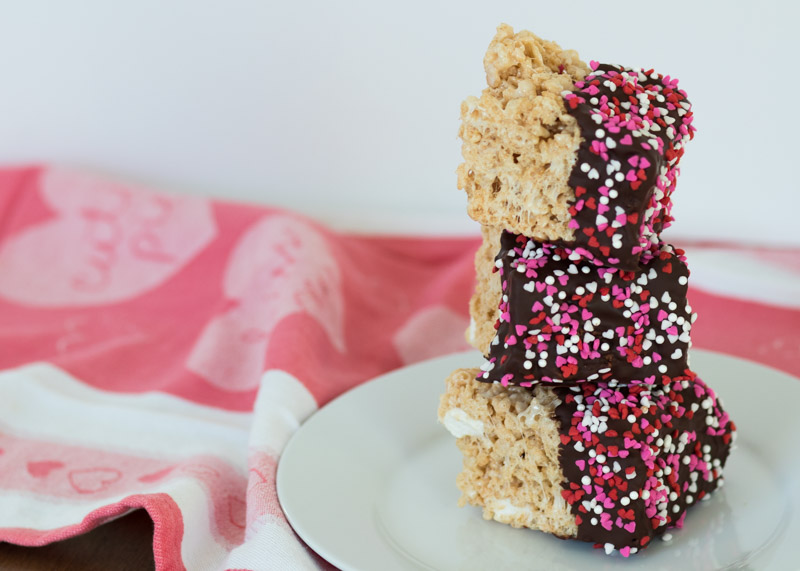 Chocolate Dipped Browned Butter Rice Krispie Treats  |  Lemon & Mocha