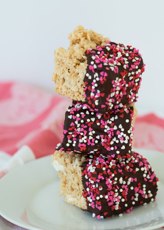 Chocolate Dipped Browned Butter Rice Krispie Treats  |  Lemon & Mocha