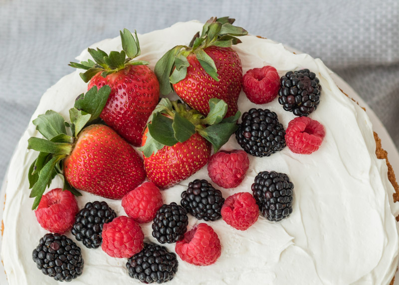 Triple Berry Naked Angel Food Cake  |  Lemon & Mocha