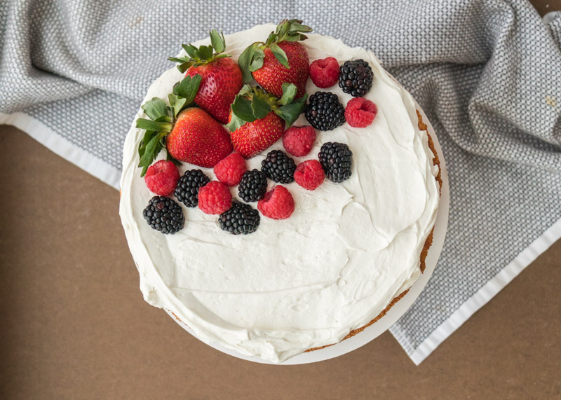 Triple Berry Naked Angel Food Cake  |  Lemon & Mocha