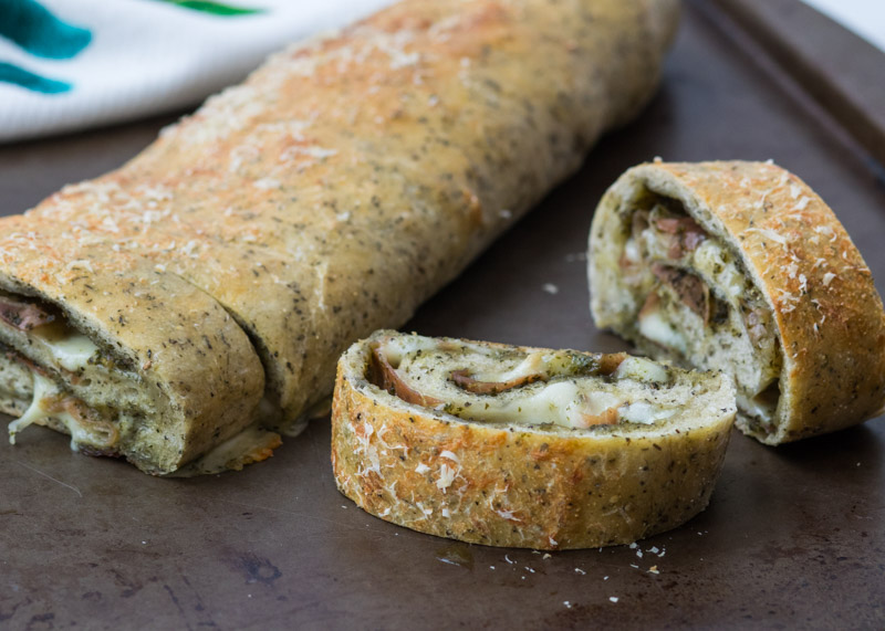 Cheesy Pesto Bread with Crispy Prosciutto  |  Lemon & Mocha