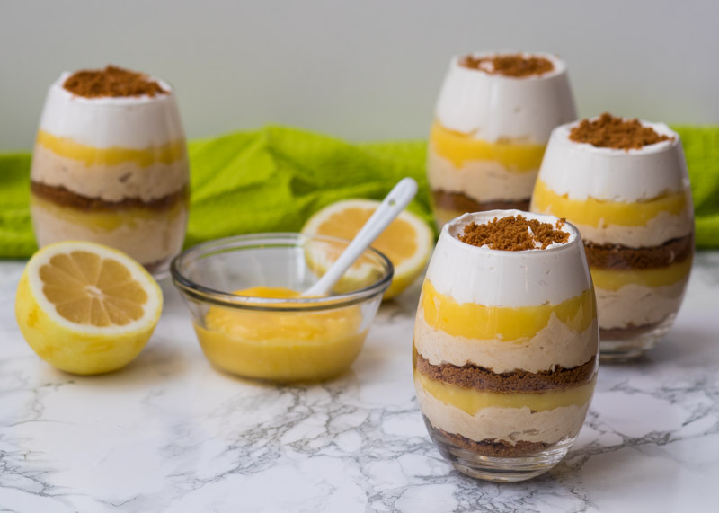 Lemon Cookie Butter Cheesecake Parfaits  |  Lemon & Mocha