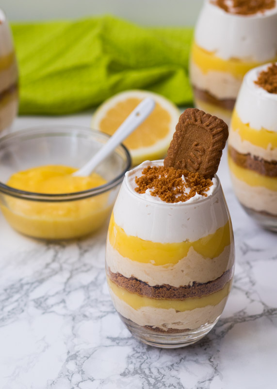 Lemon Cookie Butter Cheesecake Parfaits  |  Lemon & Mocha