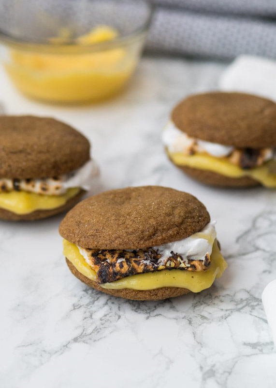 Lemon S'mores with Soft Gingersnap Cookies  |  Lemon & Mocha