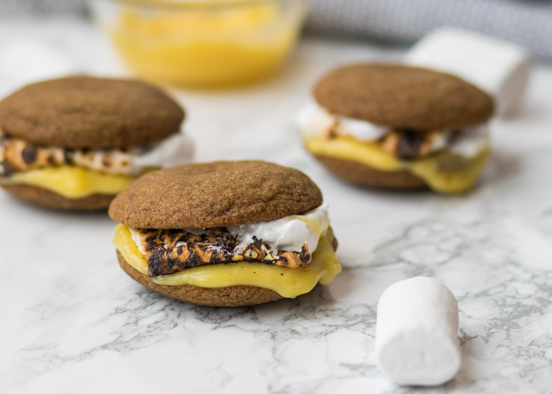 Lemon S'mores with Soft Gingersnap Cookies  |  Lemon & Mocha