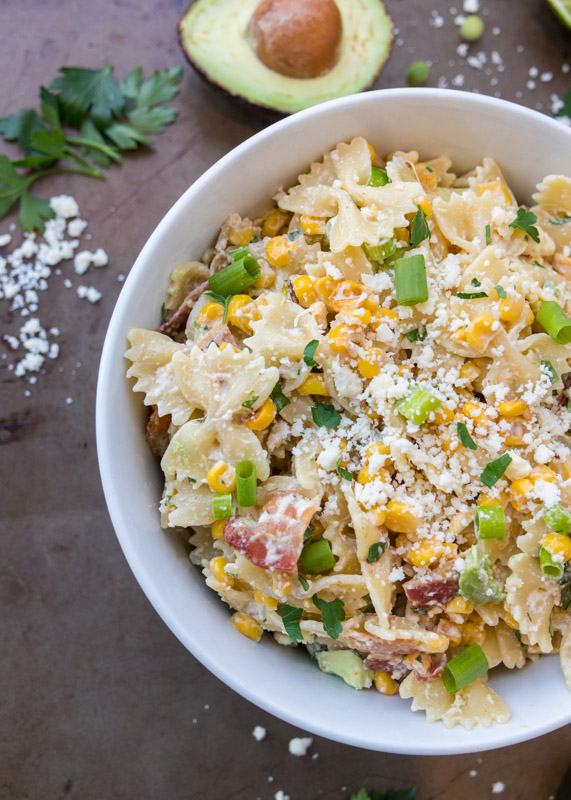 Mexican Street Corn Pasta Salad  |  Lemon & Mocha