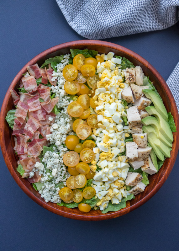 Healthy Chicken Cobb Salad with Creamy Avocado Dressing