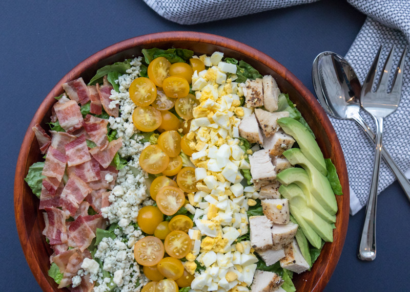 Healthy Chicken Cobb Salad with Creamy Avocado Dressing  |  Lemon & Mocha