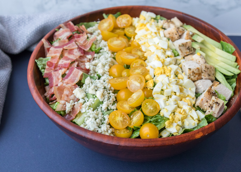 Healthy Chicken Cobb Salad with Creamy Avocado Dressing  |  Lemon & Mocha