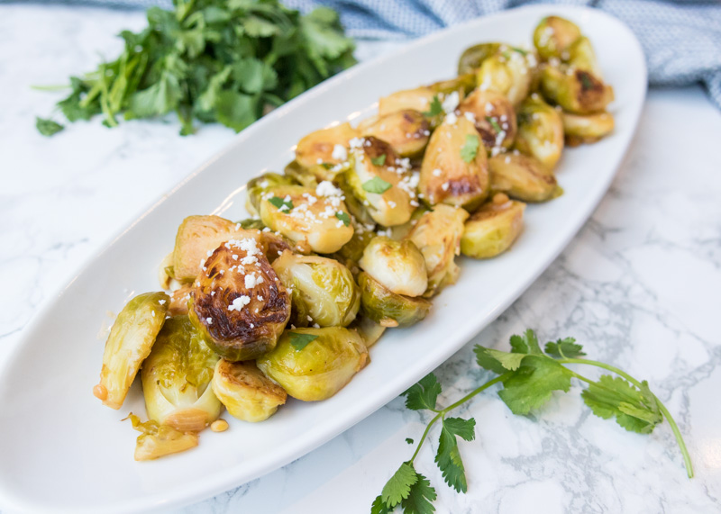 Orange Glazed Brussels Sprouts  |  Lemon & Mocha